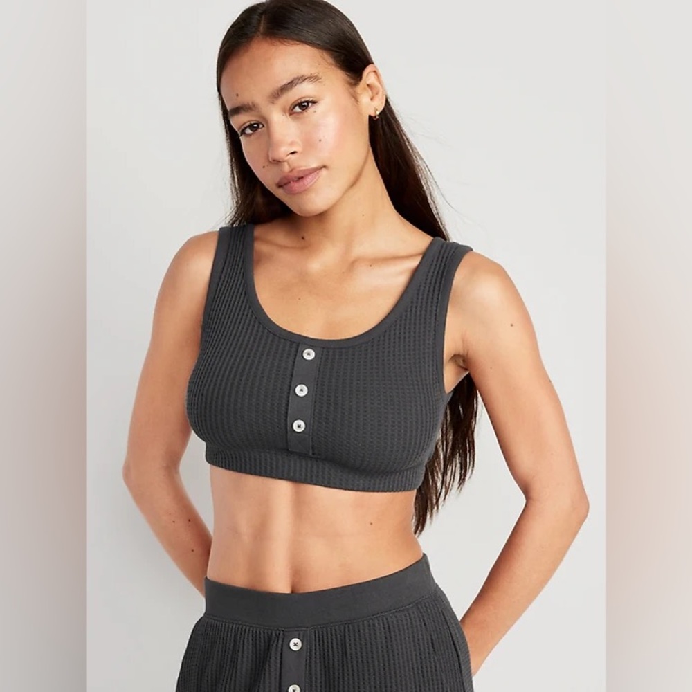 Old Navy lounge matching set Waffle-Knit Pajama Cami Bralette Top & shorts S